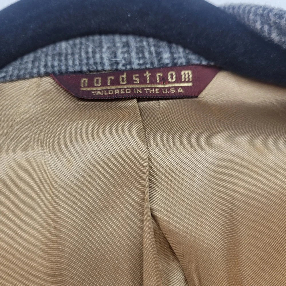 Nordstrom Sport Coat Mens Gray Glen Plaid 100% Camel Hair Blazer USA Made